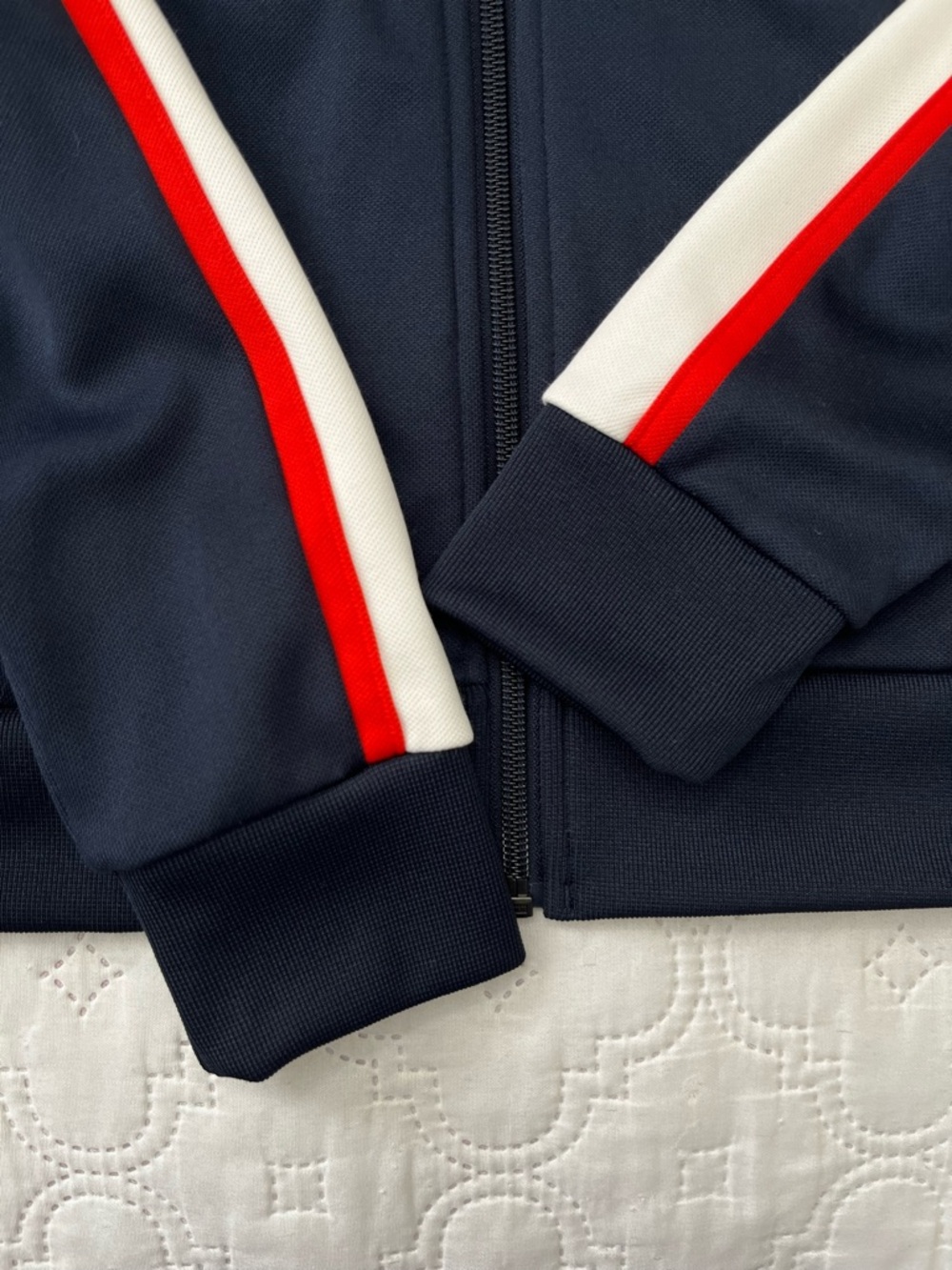 Tory Sport Navy Track Suit Set Jacket & Cropped Wide Leg Pants M - Picture 9 of 17